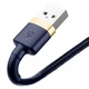 Кабель для быстрой зарядки Baseus Cafule Metal Lightning 2.4A 1m Blue/Gold - изображение 2