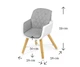 Стільчик для годування 2 в 1 Milly Mally Espoo Grey (mm-3238) - зображення 4