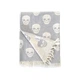 Рушник Lotus Home Pestemal - Skull 90*160 grey сірий - зображення 1