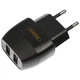 Сетевое зарядное устройство блок питания Remax RP-U29 2 USB порта 2.1А / 1А Черный - изображение 1
