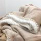 Плед покрывало с овчинкой Vie Nouvelle 215x235 латте - изображение 1