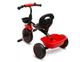Велосипед трехколесный Caretero Loco Red с двумя корзинами + звонок - изображение 4