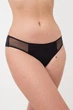 Женские трусы бразилианы из микрофибры, декорированы сеткой Giulia (L5135BR-M) М Black-Черный, трусики с низкой посадкой, нижнее белье повседневное - изображение 4