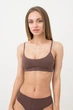Бесшовний топ в рубчик на тонких бретелях Giulia CAMI TOP RIB S/M Brown-deep taupe, Топ бесшовный на тонких бретелях - изображение 2