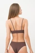 Бесшовний топ в рубчик на тонких бретелях Giulia CAMI TOP RIB S/M Brown-deep taupe, Топ бесшовный на тонких бретелях - изображение 5