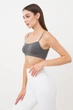 Безшовний топ на тонких бретелях Giulia CAMI TOP S/M Grey-poppy seed - изображение 2