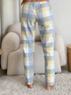 Женские пижамные брюки COSY в клеточку желто/серый, размер L (P-F50P/L) - изображение 4