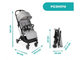 Прогулочная коляска Trolleyme Stroller, Chicco (серая), 79865.28 - изображение 7