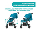 Прогулочная коляска Ohlala 3 Stroller Sloth in Space, Chicco (бирюзовая с рисунком), 79733.28 - изображение 7