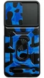 Чехол Camo c кольцом-подставкой на Samsung Galaxy M13 синий - изображение 2