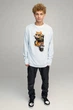 Світшот чоловічий OVERSIZE /no flis/ M Світло блакитний (BSMPS30021) - изображение 2