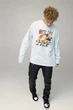 Світшот чоловічий OVERSIZE /no flis/ L Світло блакитний (BSMPS30057) - зображення 2