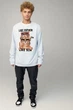 Світшот чоловічий OVERSIZE /no flis/ M Світло блакитний (BSMPS30012) - изображение 2