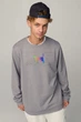 Світшот чоловічий OVERSIZE /no flis/ M сірий (BSMEG30032) - изображение 1