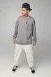 Світшот чоловічий OVERSIZE /no flis/ M сірий (BSMEG30032) - изображение 2