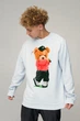 Світшот чоловічий OVERSIZE /no flis/ S Світло блакитний (BSMPS30031) - изображение 1
