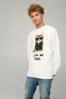 Світшот чоловічий OVERSIZE /no flis/ S Білий (BSMW30022) - изображение 1