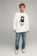 Світшот чоловічий OVERSIZE /no flis/ S Білий (BSMW30022) - изображение 2