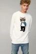 Світшот чоловічий OVERSIZE /no flis/ L Білий (BSMW30023) - изображение 1