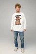 Світшот чоловічий OVERSIZE /no flis/ L Білий (BSMW30011) - изображение 2