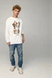 Світшот чоловічий OVERSIZE /no flis/ M Білий (BSMW30056) - изображение 2