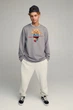 Світшот чоловічий OVERSIZE /no flis/ S сірий (BSMEG30027) - зображення 2