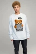 Світшот чоловічий OVERSIZE /no flis/ M Світло блакитний (BSMPS30009) - изображение 1