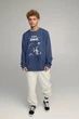 Світшот чоловічий OVERSIZE /no flis/ L Блакитний (BSMN30006) - изображение 2