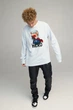 Світшот чоловічий OVERSIZE /no flis/ L Світло блакитний (BSMPS30027) - зображення 2