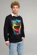 Світшот чоловічий OVERSIZE /no flis/ S Чорний (BSMB30013) - зображення 1