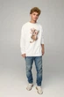 Світшот чоловічий OVERSIZE /no flis/ M Білий (BSMW30035) - изображение 2