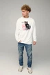 Світшот чоловічий OVERSIZE /no flis/ M Білий (BSMW30013) - изображение 2