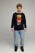 Світшот чоловічий OVERSIZE /no flis/ S Чорний (BSMB30025) - изображение 2