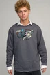 Світшот чоловічий OVERSIZE /no flis/ L Темно-сірий (BSMA30011) - изображение 1