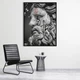 Картина Холстович Zeus 75x100 см. Чорно біла картина з графіті давньогрецький бог Зевс для офісу, вітальні, спальні, інтер'єру - зображення 2