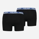 Набор трусов-боксеров мужских HEAD Basic Boxer 701202741-008 L (2 шт) Черный с синим (8720245174923) - изображение 2