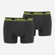 Набір трусів-боксерів чоловічих HEAD Basic Boxer 701202741-009 S (2 шт) Графітовий з жовтим (8720245174947) - зображення 1