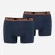 Набор трусов-боксеров мужских HEAD Basic Boxer 701202741-010 XL 2 шт Темно-синий с оранжевым (8720245175012) - изображение 1