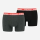 Набор трусов-боксеров мужских HEAD Basic Boxer 701202741-011 M 2 шт Серый/Черный (8720245175043) - изображение 1