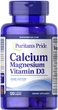 Микроэлемент Кальций Puritan's Pride Calcium Magnesium with Vitamin D 120 Caplets - изображение 1