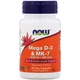 Комплекс Вітамін D3+K2 NOW Foods Mega D-3 & MK-7 60 Veg Caps NF0384 - зображення 1