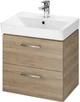 Тумба подвесная CERSANIT B385 Lara S801-357 орех с умывальником Mille Slim 50 - изображение 1