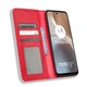 Чехол-книжка Deexe Retro Style для Motorola Moto G32 - Red - изображение 4