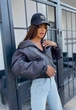 Куртка жіноча коротка демісезонна з капюшоном КML 0030 S (42-44) Чорний (K - 0030/1 A) - зображення 4