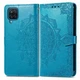 Чехол Vintage для Samsung Galaxy M12 2021 / M127 книжка кожа PU с визитницей голубой - изображение 2