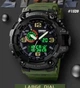 Годинник наручний спортивний SKMEI 1520AG Black-Military Wristband чорний з зеленим водостійкий електронний - зображення 2