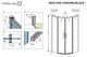 Душевая кабина RADAWAY Idea PDD 80Lx90Rx200 стекло прозрачное 387139-01-01 + 387150-01-01 - изображение 2