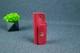 Ключница на кнопке №16, Натуральная кожа с лицевым покрытием, цвет Розовый - изображение 1