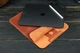 Кожаный чехол для iPad с держателем для Apple Pencil, натуральная Винтажная кожа, цвет Коньяк - изображение 2