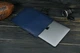 Кожаный чехол для MacBook Дизайн №1, натуральная кожа итальянский Краст, цвет Синий - изображение 1